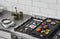 36 inch Dual Fuel Range, 6 Brass Burners and Cast Iron Griddle, Electric Self-Clean Oven