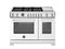 48 inch Dual Fuel Range, 6 Brass Burners and Griddle, Electric Self-Clean Oven