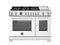 48 inch Dual Fuel Range, 6 Brass Burners and Griddle, Electric Self-Clean Oven
