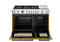 48 inch Dual Fuel Range, 6 Brass Burners and Griddle, Electric Self-Clean Oven