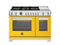 48 inch Dual Fuel Range, 6 Brass Burners and Griddle, Electric Self-Clean Oven