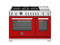 48 inch Dual Fuel Range, 6 Brass Burners and Griddle, Electric Self-Clean Oven