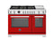 48 inch All-Gas Range 6 Brass Burners and Griddle