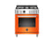 30 inch Dual Fuel Range, 4 Brass Burner, Electric Self-Clean Oven