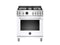 30 inch Dual Fuel Range, 4 Brass Burner, Electric Self-Clean Oven