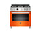 BERTAZZONI PROF366DFSART 36" Professional Series range - Electric self clean oven - 6 brass burners Orange