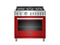BERTAZZONI PROF366GASROT 36" Professional Series range - Gas oven - 6 brass burners Red