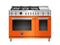 48 inch  Dual Fuel Range, 6 Brass Burners and Griddle ,  Electric Self Clean Oven