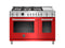 48 inch  Dual Fuel Range, 6 Brass Burners and Griddle ,  Electric Self Clean Oven