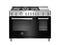 BERTAZZONI PROF486GGASNET 48" Professional Series range - Gas Oven - 6 brass burners + griddle Black