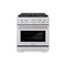 30 In. 4.2 Cu. Ft. Paramount Dual Fuel Range With 4 Burner Duopro™ Cooktop And Electric Convection Oven In Stainless Steel