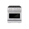 30 In. 4.2 Cu. Ft. Paramount Dual Fuel Range With 4 Burner Duopro™ Cooktop And Electric Convection Oven In Stainless Steel