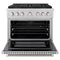36 In. 5.2 Cu. Ft. Paramount Dual Fuel Range With 6 Burner Duopro™ Cooktop And Electric Convection Oven In Stainless Steel
