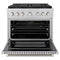 36 In. 5.2 Cu. Ft. Paramount Dual Fuel Range With 6 Burner Duopro™ Cooktop And Electric Convection Oven In Stainless Steel