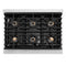 36 In. 5.2 Cu. Ft. Paramount Dual Fuel Range With 6 Burner Duopro™ Cooktop And Electric Convection Oven In Stainless Steel