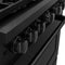 36 In. 5.2 Cu. Ft. Paramount Dual Fuel Range With 6 Burner Duopro™ Cooktop And Electric Convection Oven In Black Stainless Steel