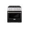 30 In. 4.2 Cu. Ft. Paramount Dual Fuel Range With 4 Burner Duopro™ Cooktop And Electric Convection Oven With Black Matte Door