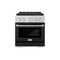 30 In. 4.2 Cu. Ft. Paramount Dual Fuel Range With 4 Burner Duopro™ Cooktop And Electric Convection Oven With Black Matte Door