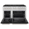 48 In. 6.7 Cu. Ft. Paramount Dual Fuel Range With 8 Burner Duopro™ Cooktop And Dual Ovens With Black Matte Doors