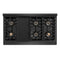 48 In. 6.7 Cu. Ft. Paramount Dual Fuel Range With 8 Burner Duopro™ Cooktop And Dual Ovens In Black Satin Stainless Steel