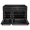 48 In. 6.7 Cu. Ft. Paramount Dual Fuel Range With 8 Burner Duopro™ Cooktop And Dual Ovens In Black Satin Stainless Steel