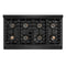 Autograph Edition 48 In. 6.7 Cu. Ft. Paramount Dual Fuel Range With 8 Burner Duopro™ Cooktop And Dual Ovens In Black Stainless Steel And Champagne Bronze Accents
