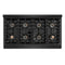Autograph Edition 48 In. 6.7 Cu. Ft. Paramount Dual Fuel Range With 8 Burner Duopro™ Cooktop And Dual Ovens In Black Stainless Steel And Champagne Bronze Accents