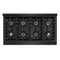 Autograph Edition 48 In. 6.7 Cu. Ft. Paramount Dual Fuel Range With 8 Burner Duopro™ Cooktop And Dual Ovens In Black Stainless Steel With Polished Gold Helix Handles And Accents