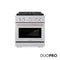 30 In. 4.2 Cu. Ft. Paramount Dual Fuel Range With 4 Burner Duopro™ Cooktop And Electric Convection Oven In Satin Stainless Steel