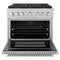 36 In. 5.2 Cu. Ft. Paramount Dual Fuel Range With 6 Burner Duopro™ Cooktop And Electric Convection Oven In Satin Stainless Steel