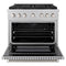 36 In. 5.2 Cu. Ft. Paramount Dual Fuel Range With 6 Burner Duopro™ Cooktop And Electric Convection Oven In Satin Stainless Steel