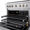 36 In. 5.2 Cu. Ft. Paramount Dual Fuel Range With 6 Burner Duopro™ Cooktop And Electric Convection Oven In Satin Stainless Steel