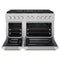 48 In. 6.7 Cu. Ft. Paramount Dual Fuel Range With 8 Burner Duopro™ Cooktop And Dual Ovens In Satin Stainless Steel
