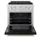 30 In. 4.2 Cu. Ft. Paramount Dual Fuel Range With 4 Burner Duopro™ Cooktop And Electric Convection Oven In Satin Stainless Steel With Black Matte Door