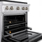 30 In. 4.2 Cu. Ft. Paramount Dual Fuel Range With 4 Burner Duopro™ Cooktop And Electric Convection Oven In Satin Stainless Steel With Black Matte Door