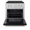 30 In. 4.2 Cu. Ft. Paramount Dual Fuel Range With 4 Burner Duopro™ Cooktop And Electric Convection Oven In Satin Stainless Steel With Black Matte Door