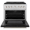 36 In. 5.2 Cu. Ft. Paramount Dual Fuel Range With 6 Burner Duopro™ Cooktop And Electric Convection Oven In Satin Stainless Steel With Black Matte Door