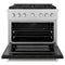 36 In. 5.2 Cu. Ft. Paramount Dual Fuel Range With 6 Burner Duopro™ Cooktop And Electric Convection Oven In Satin Stainless Steel With Black Matte Door