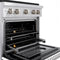 30 In. 4.2 Cu. Ft. Paramount Dual Fuel Range With 4 Burner Duopro™ Cooktop And Electric Convection Oven In Satin Stainless Steel With White Matte Door