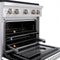 30 In. 4.2 Cu. Ft. Paramount Dual Fuel Range With 4 Burner Duopro™ Cooktop And Electric Convection Oven In Satin Stainless Steel With White Matte Door