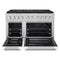 48 In. 6.7 Cu. Ft. Paramount Dual Fuel Range With 8 Burner Duopro™ Cooktop And Dual Ovens In Satin Stainless Steel With White Matte Doors