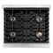 Autograph Edition 30 In. 4.2 Cu. Ft. Paramount Dual Fuel Range With 4 Burner Duopro™ Cooktop And Electric Convection Oven In Satin Stainless Steel And Polished Gold Accents