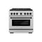 Autograph Edition 36 In. 5.2 Cu. Ft. Paramount Dual Fuel Range With 6 Burner Duopro™ Cooktop And Electric Convection Oven In Satin Stainless Steel And Matte Black Accents