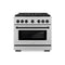 Autograph Edition 36 In. 5.2 Cu. Ft. Paramount Dual Fuel Range With 6 Burner Duopro™ Cooktop And Electric Convection Oven In Satin Stainless Steel And Matte Black Accents
