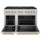 Autograph Edition 48 In. 6.7 Cu. Ft. Paramount Dual Fuel Range With 8 Burner Duopro™ Cooktop And Dual Ovens In Satin Stainless Steel And Champagne Bronze Accents