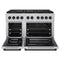 Autograph Edition 48 In. 6.7 Cu. Ft. Paramount Dual Fuel Range With 8 Burner Duopro™ Cooktop And Dual Ovens In Satin Stainless Steel And Matte Black Accents