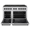 Autograph Edition 48 In. 6.7 Cu. Ft. Paramount Dual Fuel Range With 8 Burner Duopro™ Cooktop And Dual Ovens In Satin Stainless Steel And Matte Black Accents