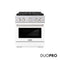 30 In. 4.2 Cu. Ft. Paramount Dual Fuel Range With 4 Burner Duopro™ Cooktop And Electric Convection Oven With White Matte Door