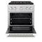 30 In. 4.2 Cu. Ft. Paramount Dual Fuel Range With 4 Burner Duopro™ Cooktop And Electric Convection Oven With White Matte Door