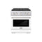 30 In. 4.2 Cu. Ft. Paramount Dual Fuel Range With 4 Burner Duopro™ Cooktop And Electric Convection Oven With White Matte Door